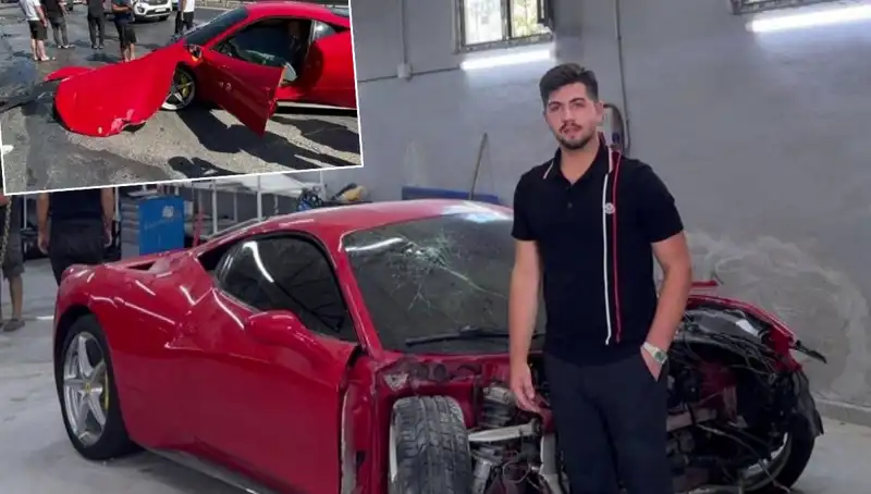 15 Milyonluk Ferrari Hurdaya Döndü: Sahibi Şaşkın ve Üzgün