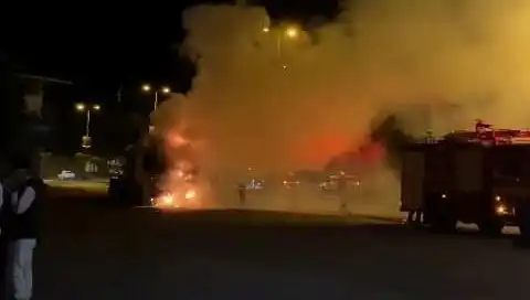 Zonguldak’ta Seyir Halindeki TIR yangınında Faciadan Dönüldü