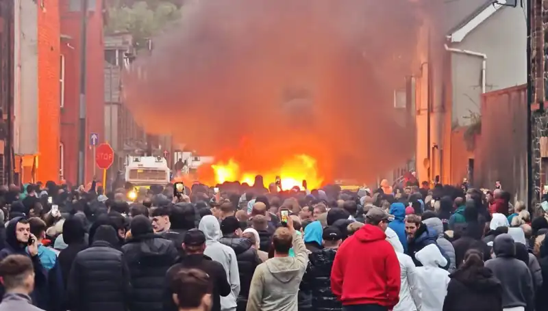 Kuzey İrlanda’da Cinsel Saldırı Protestosu: Evler Alev Alev Yandı